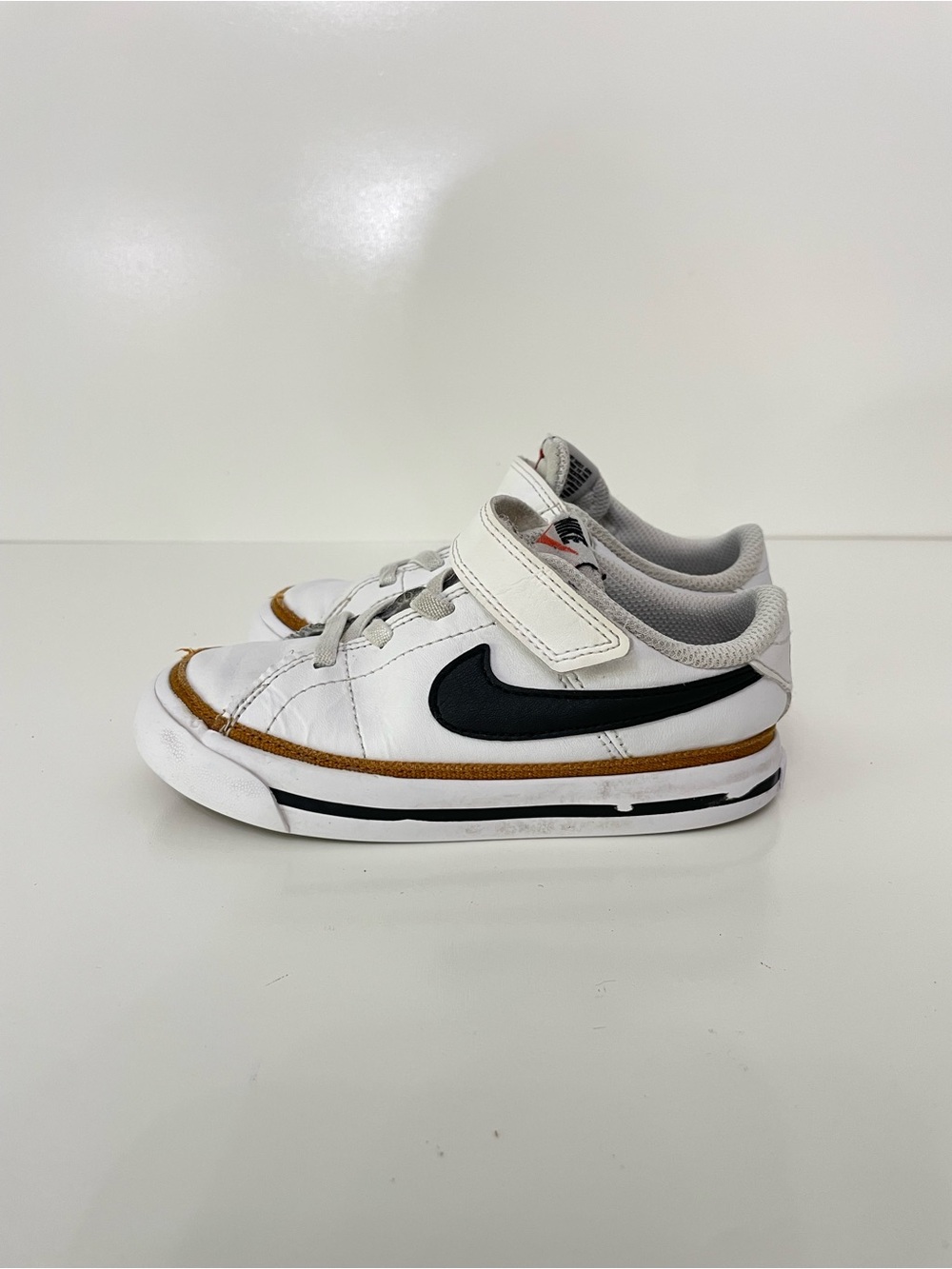 Nike Court Legacy White Leather Sneakers Kids 9C Classic Casual Shoes Toddler